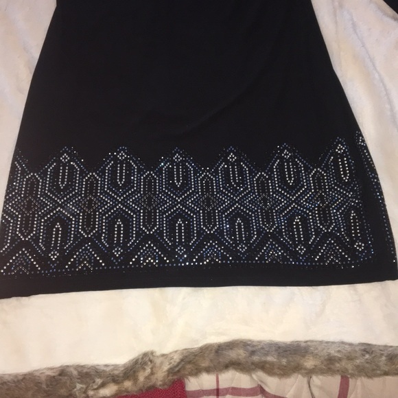WHBM Embellished Stretchy Knit Art Deco Dress - Picture 4 of 10